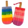 Cepillo de esponja arcoíris para taza de helado con costuras de tres colores, cepillo de esponja para limpieza de botellas de vidrio, esponja de baño