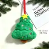 Nuevos colgantes decorativos para árbol de Navidad transfronterizos: hombre de jengibre, muñeco de nieve, Papá Noel, calcetines, peluches, decoraciones navideñas