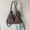 Tendencia Transfronteriza Retro Bolso de Mano Pequeño Bolso de Mujer Otoño 2026 Nuevo Color Sólido Bolso de Hombro Simple Doble Hombro Bolso Madre-Hijo
