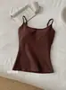 Camisola atmosférica de otoño e invierno, suave y cálida, con cepillado y copas extraíbles en el pecho, top interior ajustado para mujer, diseñado para cubrir los laterales del pecho