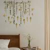 Adhesivos de pared decorativos de vid de flores de planta verde para sala de estar, porche, dormitorio, removibles, de PVC autoadhesivo, pintura, entrega en 24-48 horas