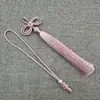 Colgante Conmemorativo de Xiangfei con Nudo de la Paz + Borla de Doble Nudo de Oreja 12cm Borla Insignia Acrílica Colgante Decoración Hecha a Mano