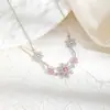 Suministro Transfronterizo de Collares de Girasol Estilo Europeo y Americano para Mujer, Cadena para Clavícula con Colgante de Circonita Colorida de Alta Gama, Suministro Directo del Fabricante