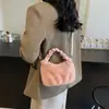 Bolso Peludo Retro para Mujer Otoño e Invierno 2025 Nuevo Bolso de Mano Peludo de Nicho Bolso Cruzado de Peluche Terciopelo Tendencia