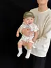 Body de Verão para Bebê Novo Estilo Bebê Estiloso 3D Estrela Gravata Manga Curta Fecho de Botão no Gancho Macacão de Algodão Puro para Bebê