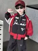 Chaqueta de Otoño para Niños 2150 Nuevo Estilo Coreano Chaqueta de Béisbol para Primavera y Otoño para Niños Pequeños, Elegante Ropa de Motocicleta para Niños