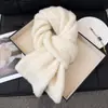 Bufanda Nueva de Lana Mezclada Tejida Trendy Estilo Coreano para Mujer, Versátil Grosor Extra Cálido Suave Calentador de Cuello para Estudiante Versión Coreana