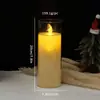 Lámpara de vela electrónica led cubierta de plástico cubierta de vidrio taza integrada buscar atmósfera romántica de boda lámpara de llama oscilante