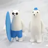 Molde de silicona de oso islandés material DIY hecho a mano Piedra de expansión para coche Molde de yeso de aromaterapia de oso polar