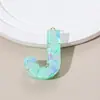 Ventas Directas de Fábrica Pegamento de Cristal Corazón Cian Accesorios de Joyería Letra Inglesa Cadena para Teléfono Móvil Colgante para Bolso de Mujer