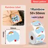 Papel térmico colorido à prova de quatro elementos adequado para Phomemo M110 ChiTeng 221B papel térmico de impressão floral redondo