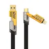 Cabo de Dados Colorido Mecha Quatro em Um de Carregamento Rápido Adequado para Apple 16, Huawei, Xiaomi, Type-C e Cabos de Carregamento Android