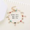 Pulsera transfronteriza nueva multicolor con microincrustaciones de circón arcoíris 2023 moda para damas color caramelo joyería de mano al por mayor