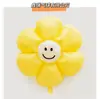 Balão de Filme de Alumínio Margarida Sorridente Girassol Decoração de Cena de Aniversário Infantil Adereços para Fotos Mistos Atacado