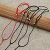 Cordão de Colar Tecido à Mão Pingente de Jade Ajustável Pingente de Jade Dourado Corda para Pendurar Fio Vermelho Vintage Artístico