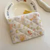 Desenho Animado Coreano Acolchoado Acolchoado Portátil Porta-Moedas Fofo Macio Sacola para Miudezas Cosméticos Bolsa para Batom Fones de Ouvido Mini