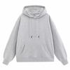 Sudadera con Capucha Sudadera de Color Puro Versión Pública Top con Capucha de Manga Larga Imitación de Algodón Sarga Hombros Descubiertos Bolsillo con Solapa Sudadera 260