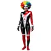 Nuevo Disfraz de Payaso Ensangrentado para Cosplay para Hombres y Mujeres, Mono Ajustado de Alta Elasticidad para Role-Playing de Terror de Halloween Transfronterizo