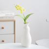 Jarrón Decorativo de Cerámica Blanca Shumen para Flores Secas Creativo Simple Moderno Sala de Estar Arreglo Floral Escritorio Adornos para Arreglo Floral