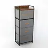 Armario de almacenamiento con cajones de tela de venta caliente transfronterizo para el hogar, dormitorio, armario de almacenamiento multicapa, marco de metal, contenedor de almacenamiento ahorrador de espacio