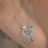 Collar con Lazo de Guirnalda de Amor Cadena para Clavícula de Mujer Lujo Accesible Diseño de Nicho Navidad Ins Mejor Amiga Corazón