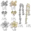 2025 Nuevos Accesorios para Uñas Ojo de Gato Flor Lazo Cadena de Perlas Colgante de Borla Zirconia Decoración de Uñas