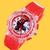 Reloj Deportivo Digital Luminoso de Spider-Man para Niños, Análogo, Moda LED, Colorido, Parpadeante, Reloj de Cuarzo