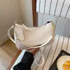 Bolso de axila de color liso, moderno y sencillo para mujer, nuevo modelo 2025, bolso de mano de un solo hombro, bolso bandolera con textura, bolso de mano