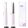 Lima de Uñas de Acero Inoxidable Doble Cara Tira de Fricción Profesional Pulido Exfoliante Herramienta de Manicura Set de Manicura Pinza para Cutícula Muerta