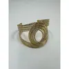 Pulsera de Metal con Cruz Hueca Europea y Americana Transfronteriza, Pulsera de Moda Personalizada, Joyería de Mano Exagerada de Lujo Ligero para Mujer