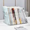 Caixa Organizadora de Livros em Acrílico Caixa Organizadora de Mesa para Estudantes Caixa de Plástico Transparente para Livros e Livros Ilustrados