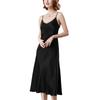 Vestido de tirantes para mujer Primavera Satén de Ácido Acético Largo medio Estilo francés interior Vestido de tirantes estilo frío para mujer