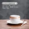 Xícara em Formato de Ovo, Xícara de Café Redonda de Cerâmica com Pires, Casa Leve Luxo Latte, Simples Latte Art Cappuccino em Relevo, Chá da Tarde