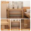 Escritorio de estudio de madera maciza con estantería, escritorio integrado para uso doméstico, escritorio de computadora para dormitorio, banco de trabajo simple para estudiantes
