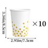 Fiesta de cumpleaños infantil transfronteriza de Amazon 2024, diseño de ambiente festivo, vaso de papel con puntos bronceados, plato de papel