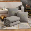 Almohada y manta dos en uno cojín para respaldo de asiento de coche manta sofá aire acondicionado colcha de verano oficina almohada para siesta plegable
