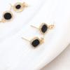Pin de solapa cuadrado de circonita con incrustaciones de oro de 14 quilates, aretes de perlas, accesorios para aretes DIY hechos a mano, aretes chapados en oro de plata s925