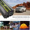 Inversor de onda pura positiva 1000W 12V a 220V Convertidor solar para coche Doble USB/LED Pantalla Inteligente