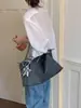 Bolsa de ombro elegante e simples, bolsa tote fashion de grande capacidade, bolsa de mão versátil de nylon, bolsa transversal estilosa e moderna