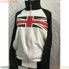 Moda de rua europeia e americana transfronteiriça, design único e estiloso, gola alta de manga comprida, estampa de bandeira, moletom de corte solto para homens e mulheres