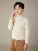Cárdigan de cuello alto para niños, suéter de otoño e invierno, jersey de punto para niños y niñas, camisa base de punto, bebé engrosado