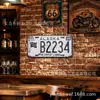 Placa de Licença Comemorativa de Tour Personalizado Pintura de Poster de Lata Vintage Bar em Casa Pingente de Folha de Flandres 15x30cm