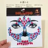 Novedad Caliente del Fabricante Halloween Pascua Pegatinas Faciales de Diamante Oscuro Pegatinas de Tatuaje Pegatinas de Diamante