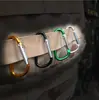 Fivela de Segurança para Fã Militar de Exterior Clipe de Chave Multifuncional de Liga de Alumínio Gancho de Mola Gancho em forma de D Esportivo Portátil Fivela de Segurança Gancho