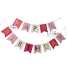 Festival Caliente Caliente Fiesta CUMPLEAÑOS Letras Decorativas Bandera de Cadena con Cola de Pez Bronceada FELIZ CUMPLEAÑOS