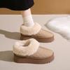 2024 Nuevas Botas de Nieve de Cuero de Suela Gruesa Antideslizante Engrosadas para Mujer Botines Forrados de Lana Impermeables de Invierno Cálidas Zapatos de Algodón del Noreste