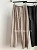 Otoño/Invierno 2024/Sarga de Arenque con Forro Polar Pantalones Casuales para Mujer Estilo Perezoso Sueltos de Pierna Ancha Pantalones Casuales Dose