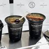 Taza de Café Negro Desechable Taza para Café Leche Té Vaso de Papel Táctil con Tapa Vaso para Empaque para Llevar Logotipo de Impresión Comercial