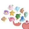 Mini Serie Marina Pequeña Accesorios de Resina Cangrejo Pulpo Estrella de Mar Dibujos Animados Accesorios para el Cabello Parches Decoraciones Funda de Teléfono Leche