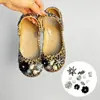 Zapatos de ballet con estampado de lunares estilo Ins, leopardo KT, accesorios para DIY, dijes de zapatos de moda y versátiles, hebillas decorativas para zapatos con agujeros